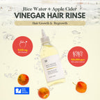 Apple Cider Vinegar with Rice Water Scalp Clarifying Hair Rinse 10oz