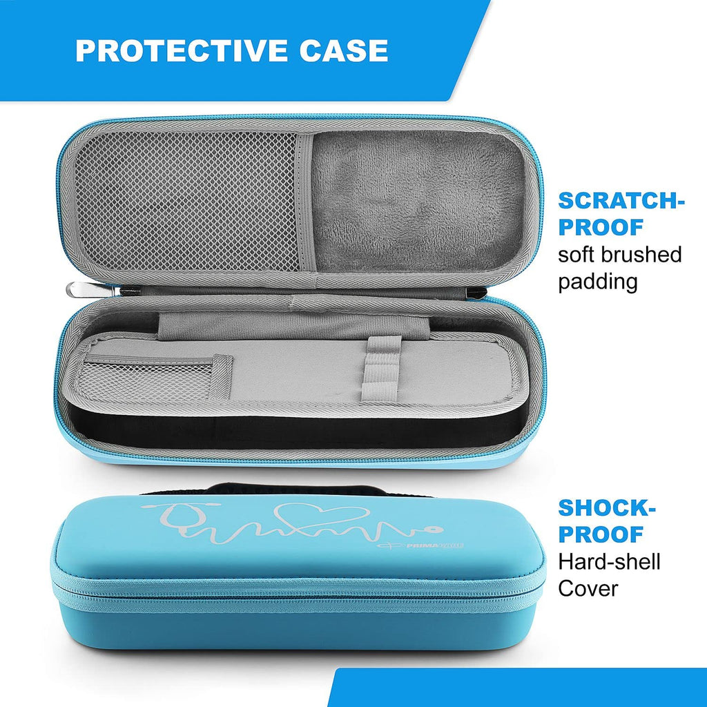 KB-9397-BL Stethoscope Case, Supplies Included, Blue with Multiple Compartments, Portable and Lightweight First Aid