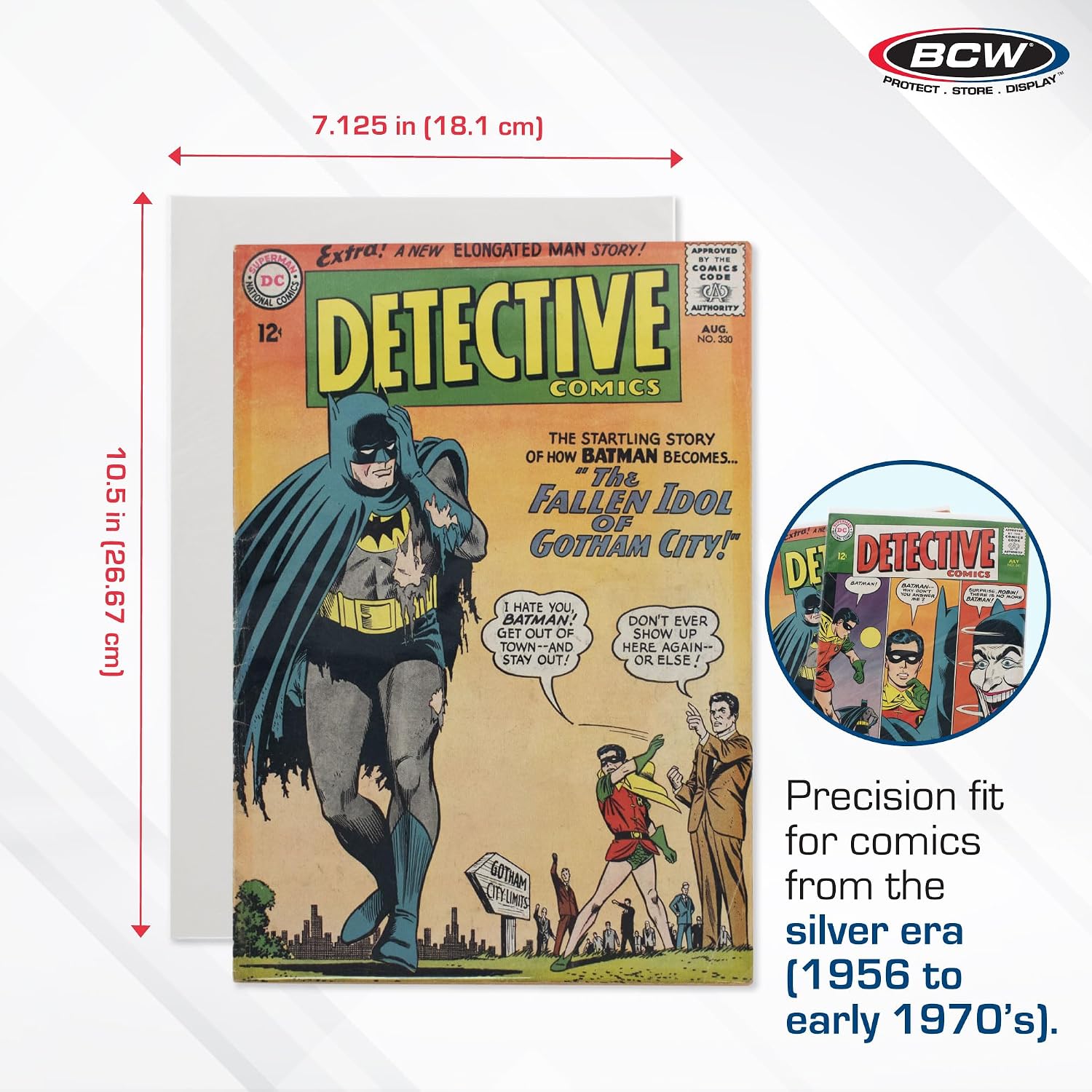 Resealable Silver/Regular Comic Bags & Regular Comic Backing Boards Set | 100 Count Each | Protection Solution for
