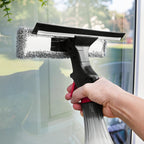 Libman 3-in-1 Window Squeegee Spray Tool – Spray Bottle with Microfiber Scrubber and Rubber Blade – All-in-One Glass