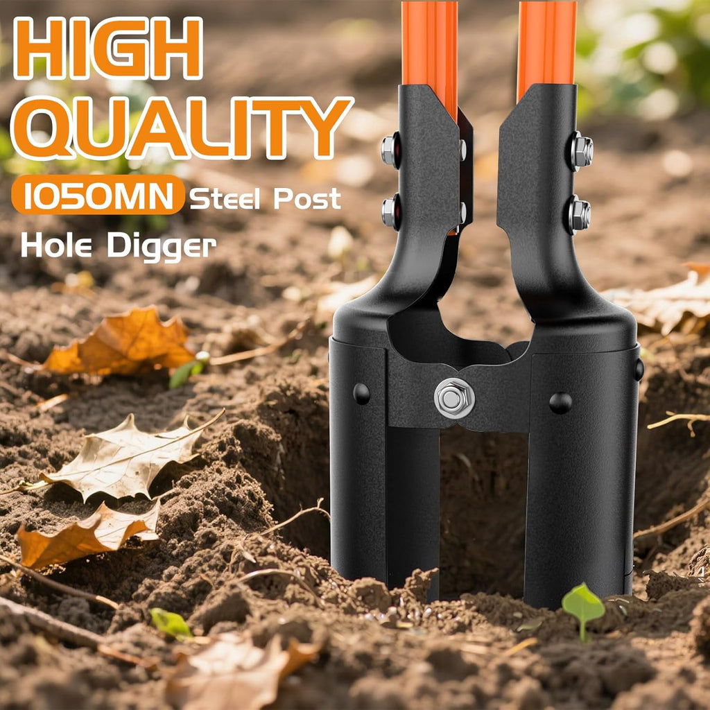 Post Hole Digger Hole Digger,58Inch 8Lb Fiberglass Steel Fence Planting | Heavy duty lightweight digger, curved steel