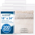 18” X 24” (200 Count) Self Seal Clear Poly Bags with Suffocation Warning
