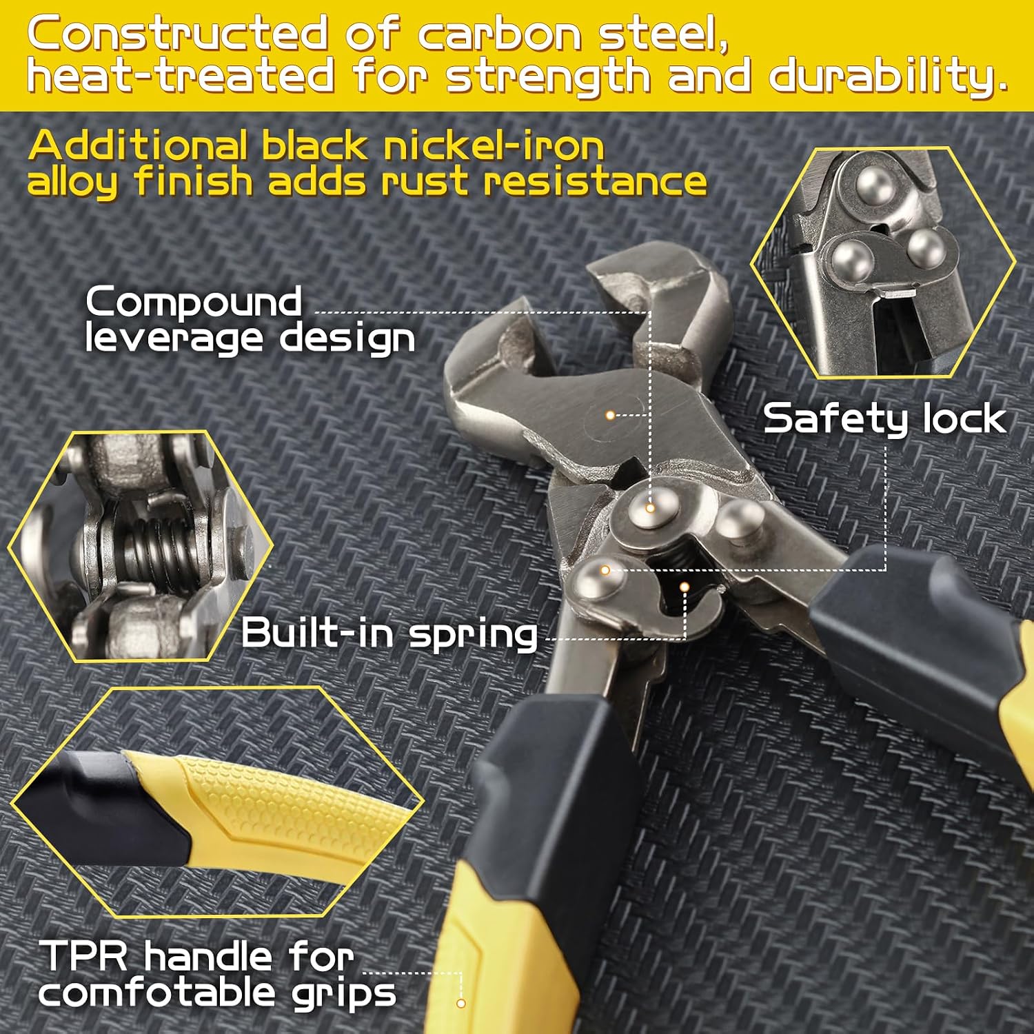9 Inch Compound Tile Nippers Tile Cutting Pliers Cutter Nipper Cutting Tools Ceramic Tile Cutter Trim Puller Tile