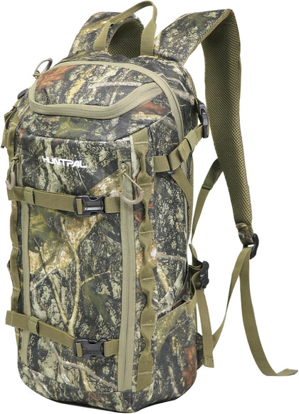 Hunting Backpack, Waterproof Camo Hunting Daypack with Storage Pockets, Long-Lasting Bag for Rifle Shotgun Bow Gun