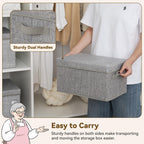Storage Bins with Lids, Decorative Storage Boxes with Lids
