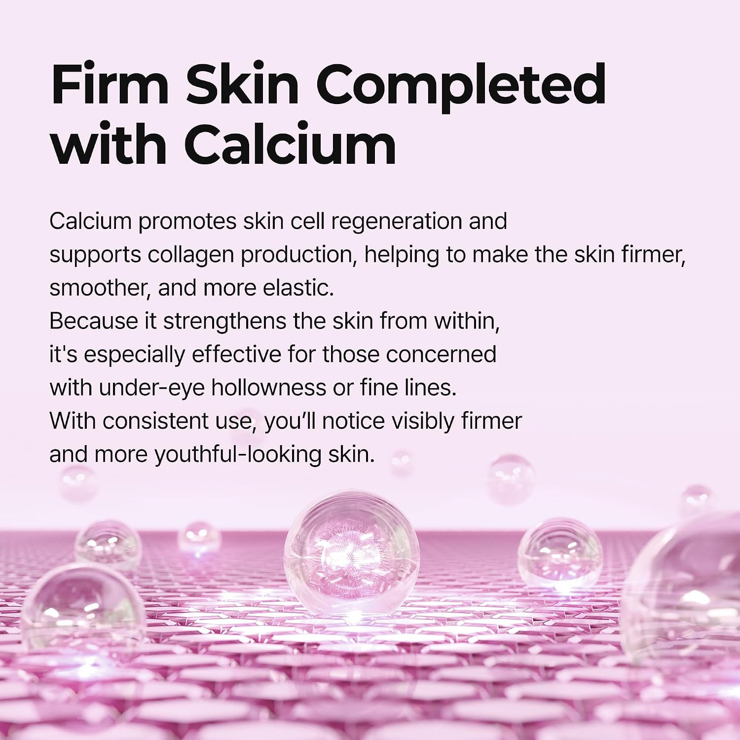 Calcium Volume Under Eye Patches for Puffy Eyes & Dark Circles, Hydrogel Eye Mask for Wrinkles, Fine Lines & Sagging