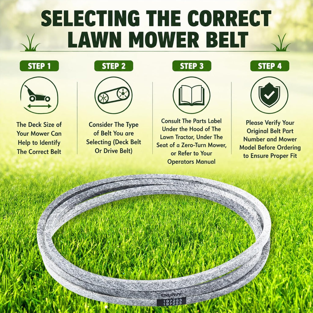 197253 Deck Belt 1/2" x 101" Replaces Craftsman 42 inch Deck Belt