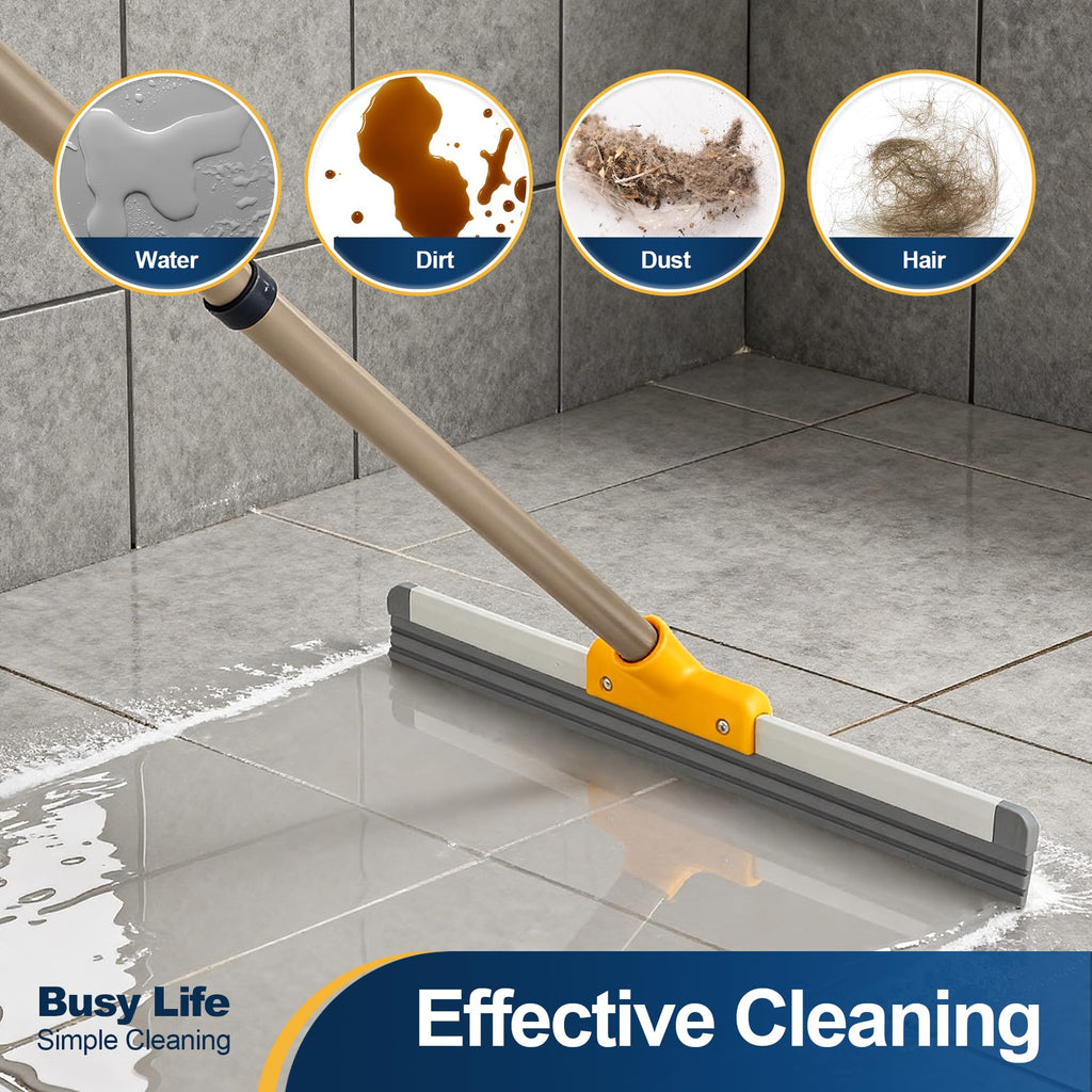 Rubber Floor Squeegee TPR Blade Scrubber Broom Shower Squeegee