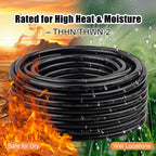 THHN Wire 8 Gauge 200 FT Stranded Copper Wire, Black
