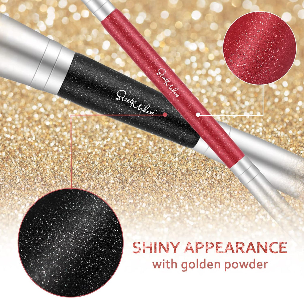 Makeup Brushes Dual-ended Foundation Brush - START MAKERS 2-in-1 Concealer Brush Face Eyebrow Eyeshadow Brush for
