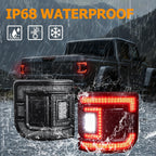 Gladiator JT Tail Lights, LED Tail Lights Compatible with 2020-25 Jeep Gladiator JT, JT Flush Mount LED TailLights