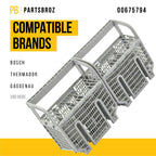 Dishwasher Utensils Silverware Cutlery Basket for Bosch SHPM78Z55N/18