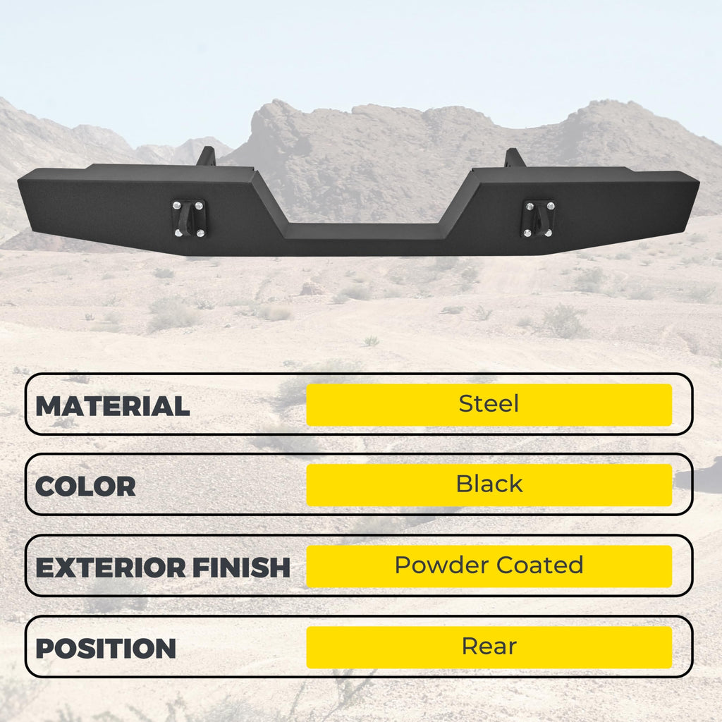 KUAFU Rear Step Bumper Compatible with 1994-2002 Ram 1500 2500