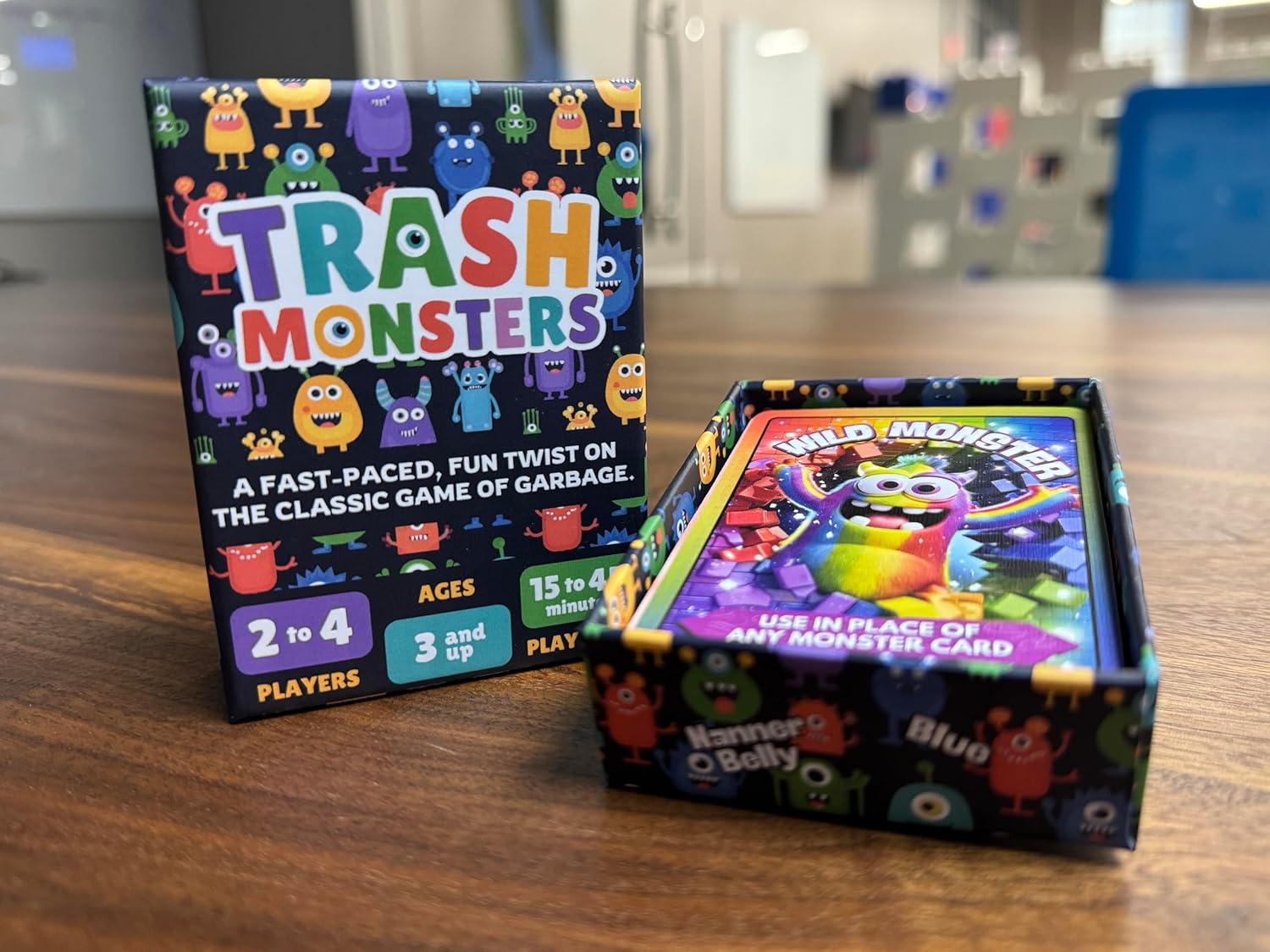 Trash Monsters - Card Game, Easy Number Sequencing Game with Fun Monsters | Ages 3 and up | Kids & Family Nights |