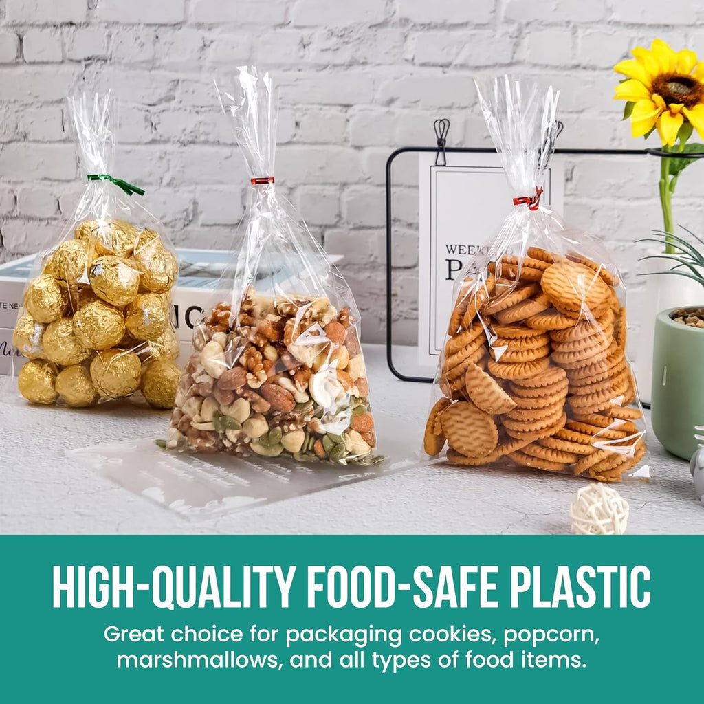 24" x 36" (10 Count) Open End Flat Top - 6-Mil Super Heavy Duty Clear Poly Bags for Packaging, Shipping, Storage &