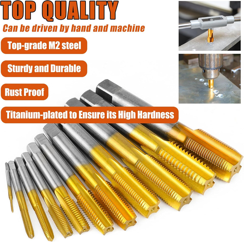 M10 X 1.0 Thread Tap for Metal, M10 X 1.0 M2 HSS Thread Milling Tap