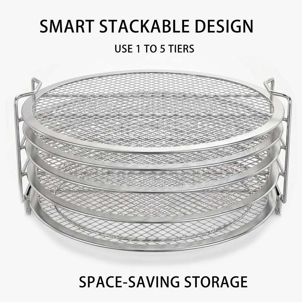 Dehydrator Rack Stainless Steel Stand Accessories Compatible with Ninja Foodi Pressure Cooker and Air Fryer 6.5 and 8