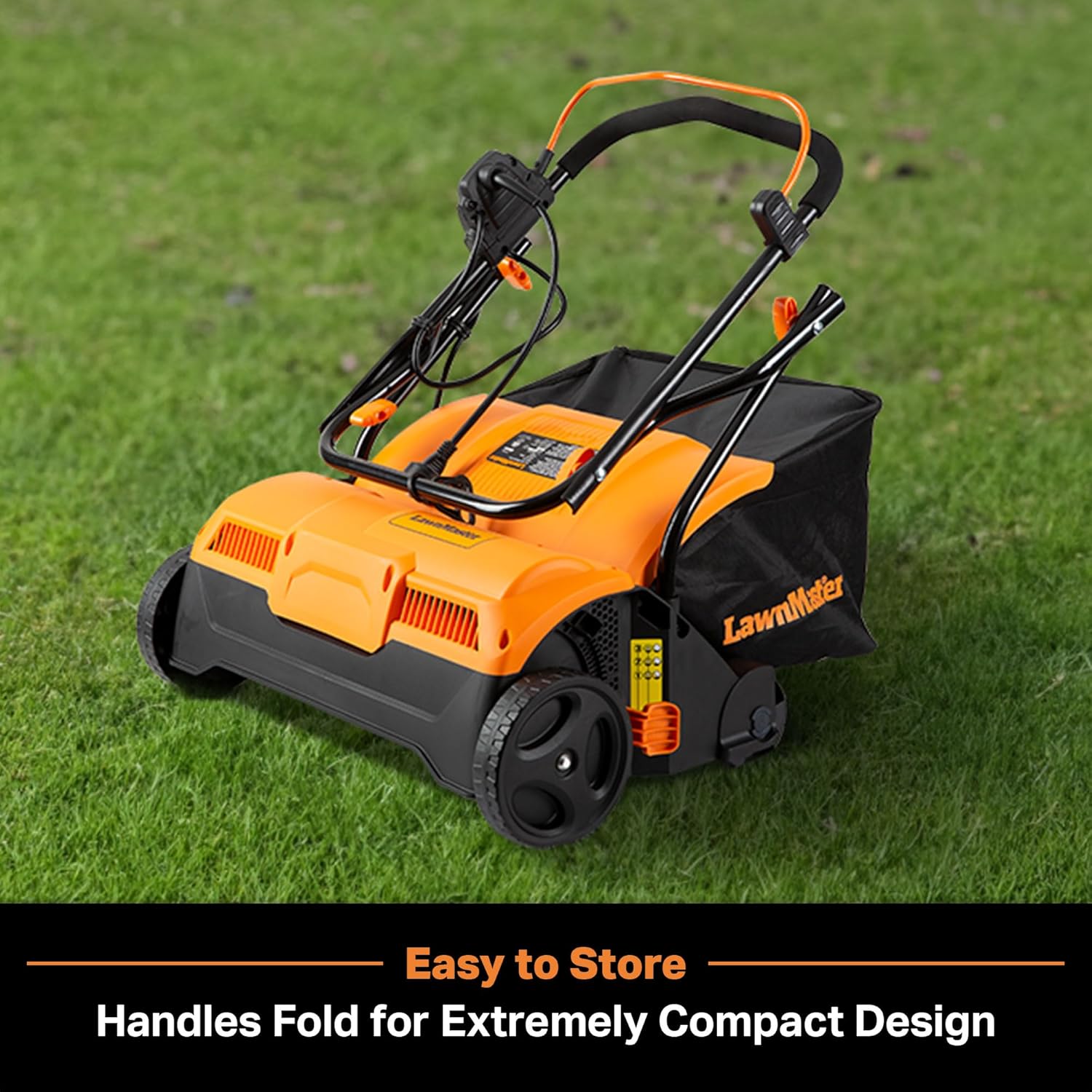 GVB1316 Electric 16” 13 Amp Dethatcher and Scarifier with 12 Gallon Collection Bag