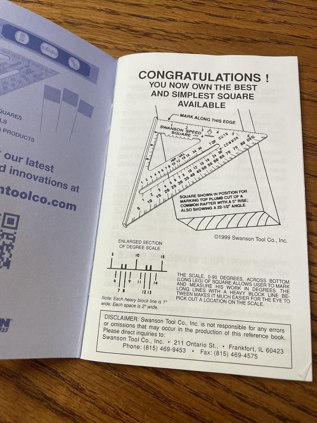 Swanson Tool Co S0101TC132 Value Pack with Speed Square Layout Tool, Blue Book and 12 Inch Combination Square