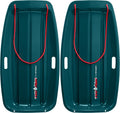 Retrorider Plastic Snow Sled – Toboggan Style with Pull Rope, Cold-Resistant Coating, and Hard Bottom for Smooth