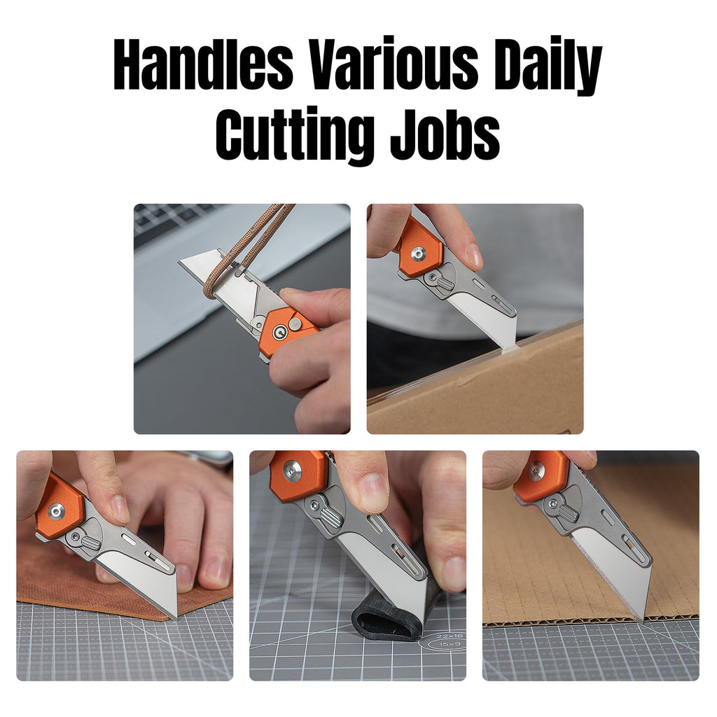 Folding Utility Knife Box Cutter, Quick Change Blade C24041F-3