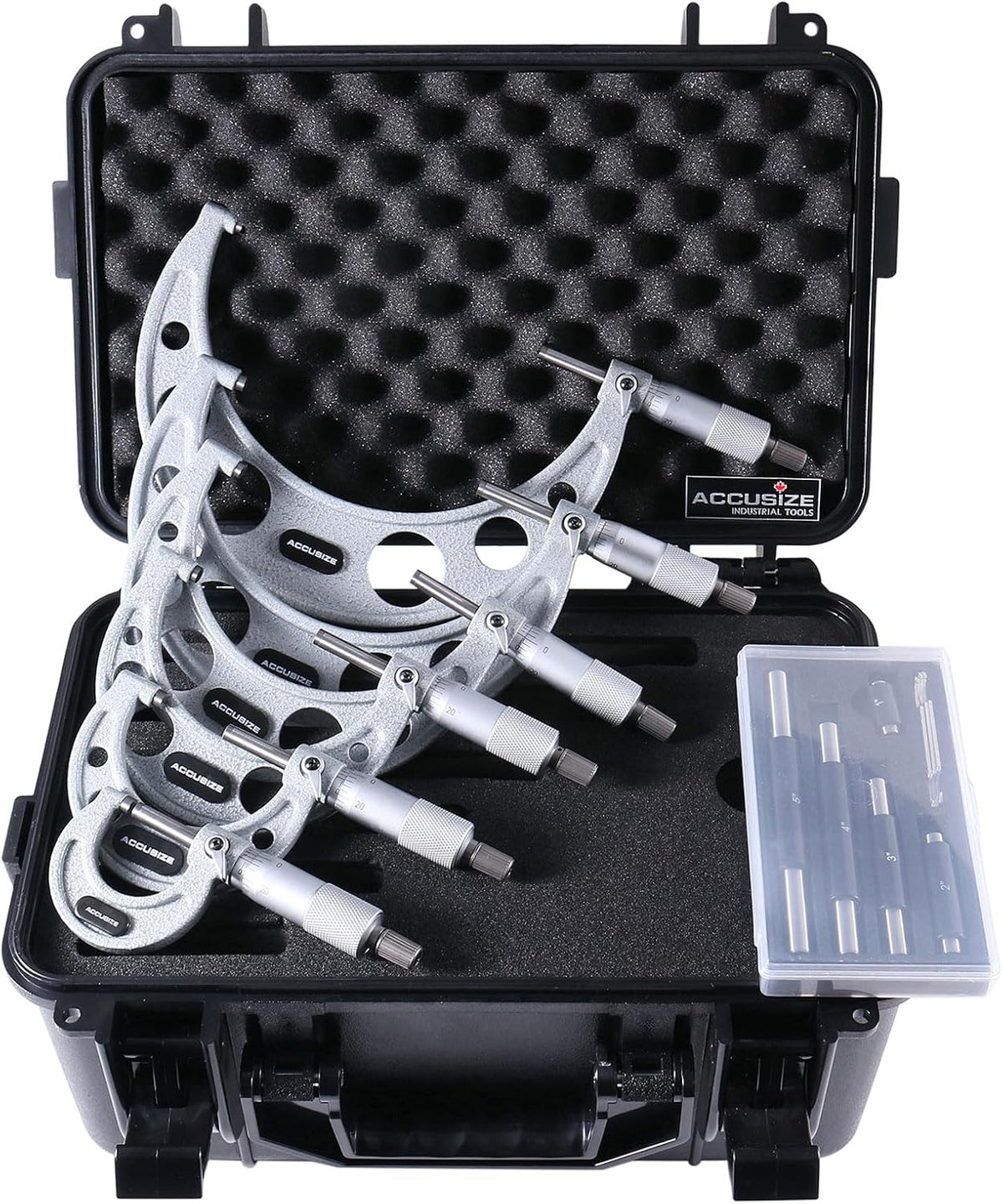 Accusize Outside Micrometer Set, 0-6in x 0.0001in, 6Pc, EG00-0906
