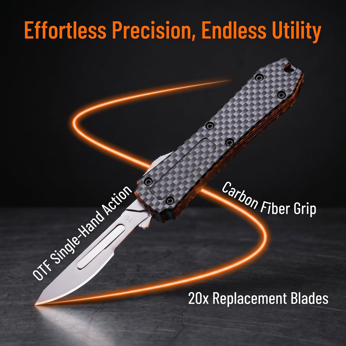 Folding Utility Knife Quick Change Box Cutter with 20 Blades