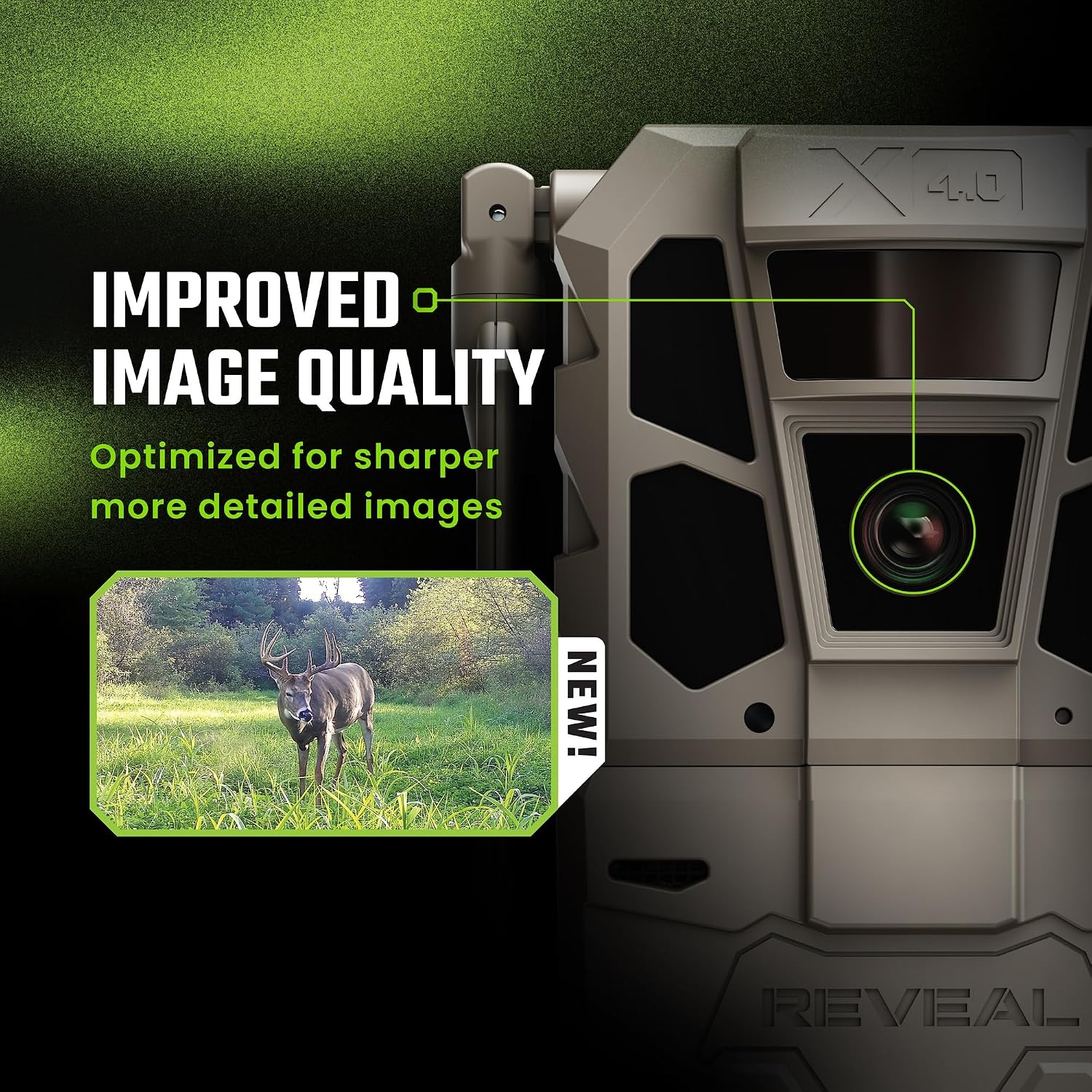 Reveal X 4.0 Cellular Trail Camera + Microfiber Cleaning Cloth | Night Vision, 4K Photo & 1080p Video, Industry-Best