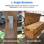 (8PCS) 3x3x1.5 L Brackets Heavy Duty, Galvanized Corner Brace
