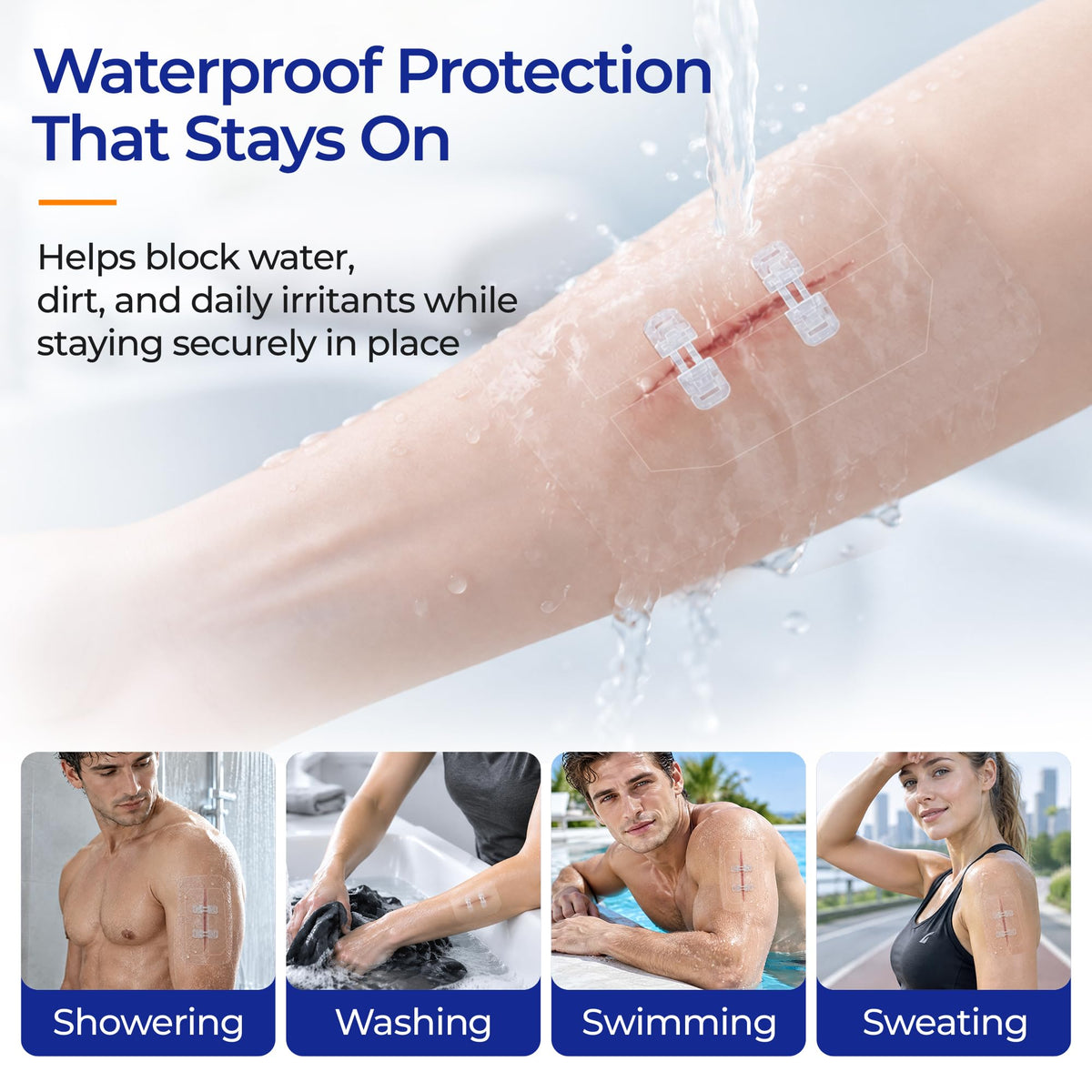 Sterile Wound Closure Strips Kit, Close Secure Protect, First Aid, 48 Piece