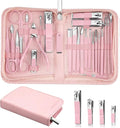 Manicure Set Nail Clippers Set Pedicure Kit, 26-Piece Pink