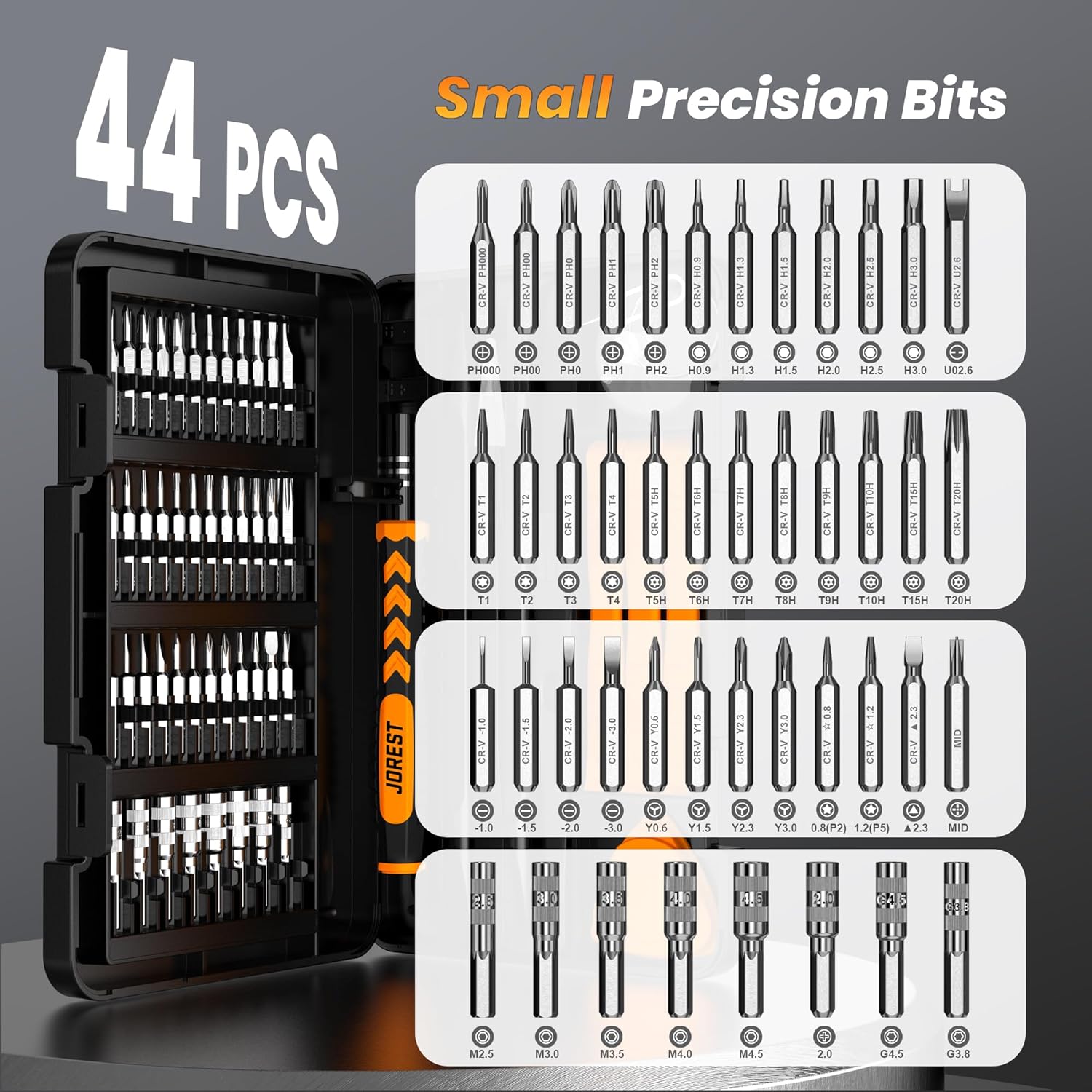 59Pcs Small Precision Screwdriver Set with Torx T5, T6, T8, Mini Repair Tool Kit for Macbook, Computer, Laptop