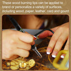 43 Pcs Wood Burning Letters Kit Craft Tools Gift, Different Shape