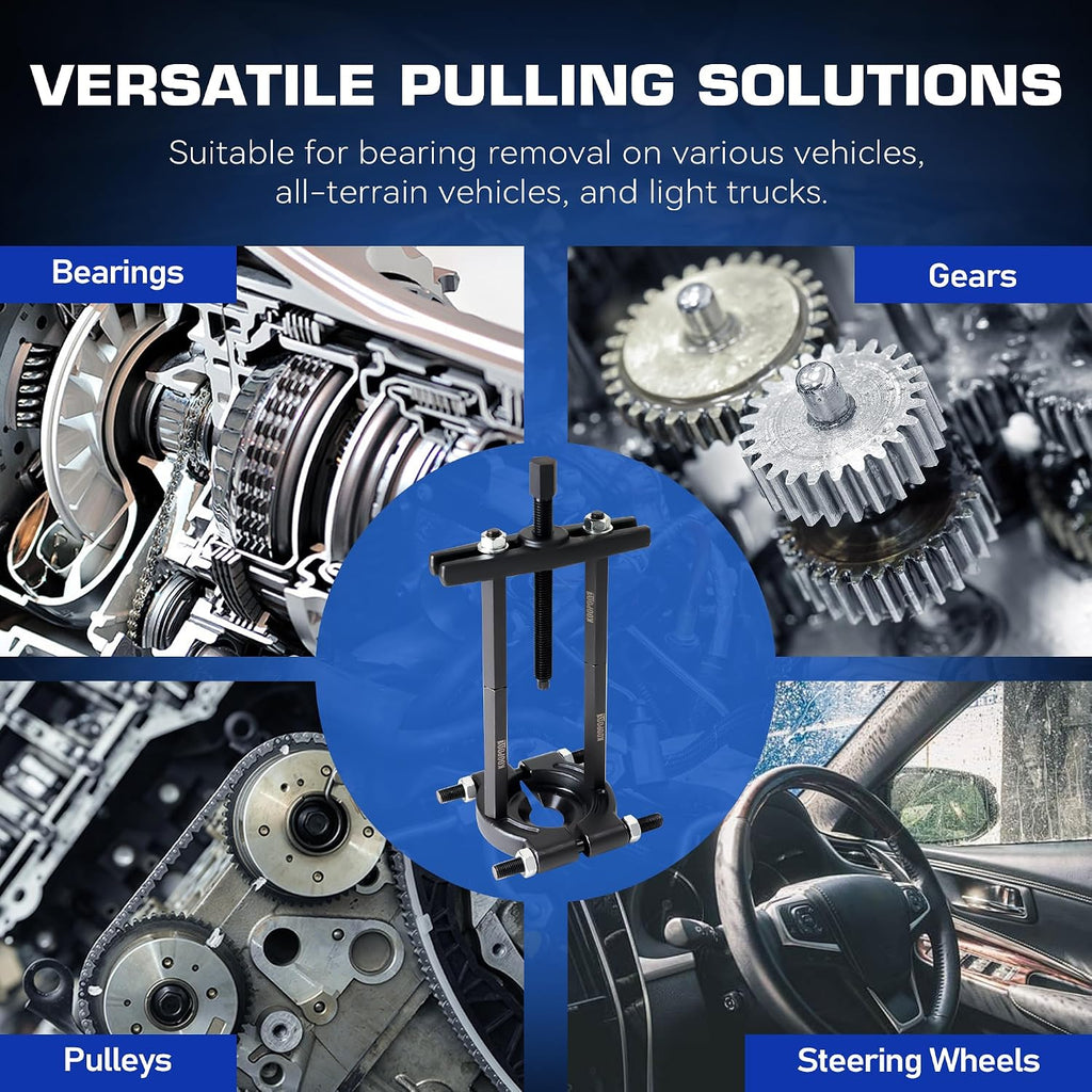 12-Piece Bearing Puller, Wheel Hub Puller Set, Wheel Bearing Removal Tool, Blind Bearing Puller, 5 Ton Capacity