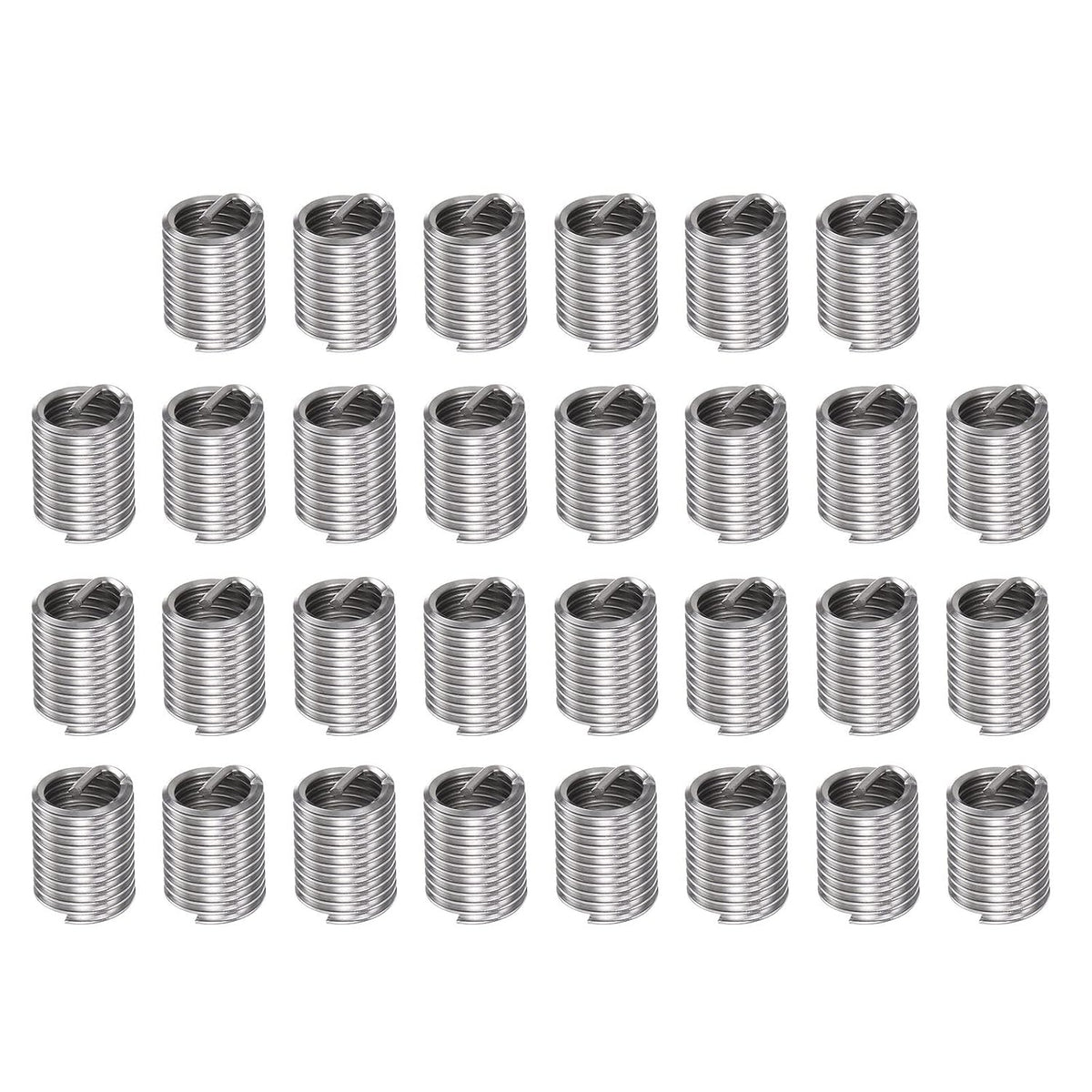 HARFINGTON 30pcs Wire Threaded Inserts 1/2-13 UNC 2D 25.4mm 304 Stainless Steel Helical Coiled Wire Thread Sleeve