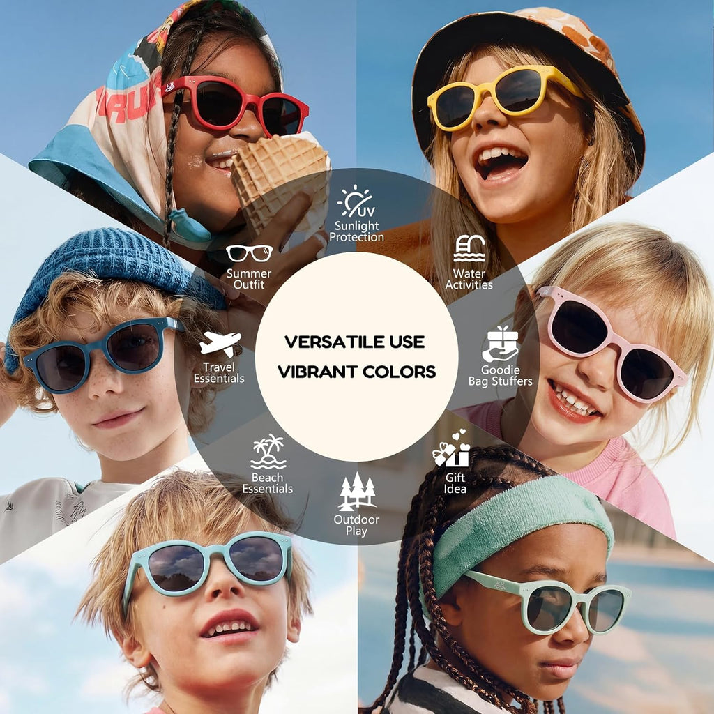 Kids Toddler Sunglasses Age 2-4/3-5 Boys Girls Polarized UV Protection Sun Glasses for Age 2-8