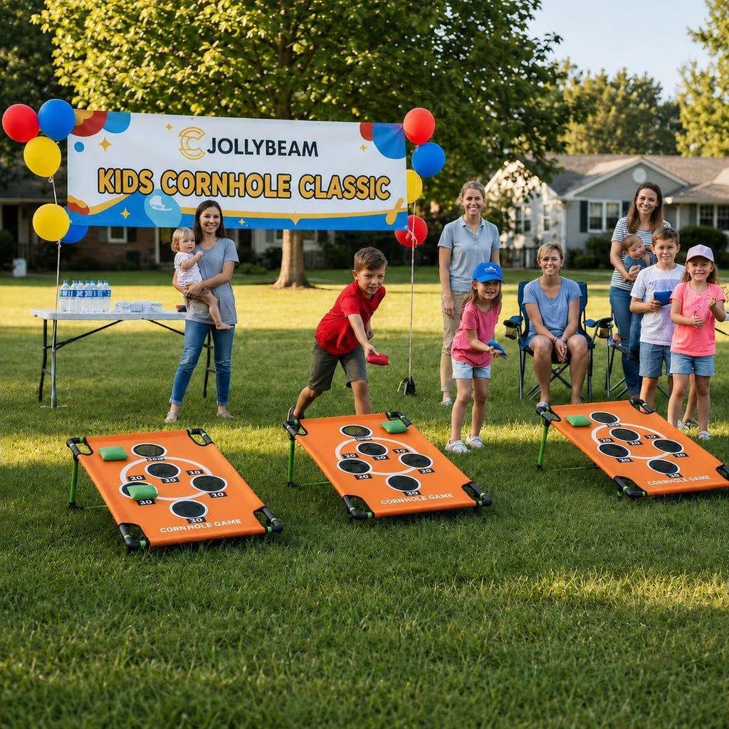 2026 Upgraded Arcade Style Cornhole Board with 8 Bean Bags|3x2 FT Regulation Corn Hole Games|15+ Multi-Games| Durable