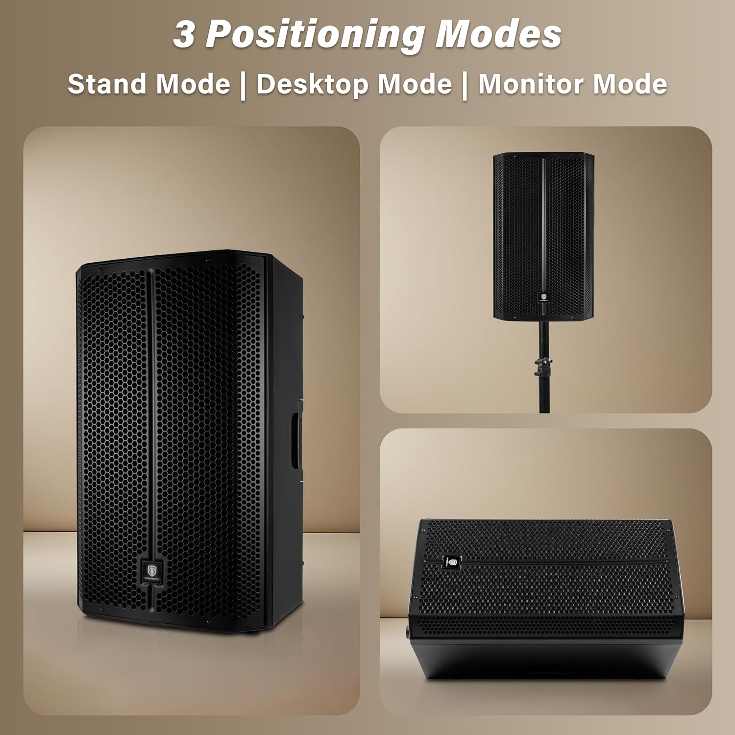 3500W P.M.P.O 18 inch Active Powered Subwoofer with 15 Inch DSP PA Speaker/Stage Monitor for DJ, Live