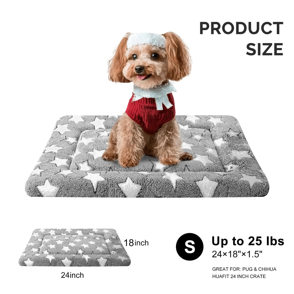 Dog Bed Mat, Reversible Crate Pad, Machine Washable for Small Dogs