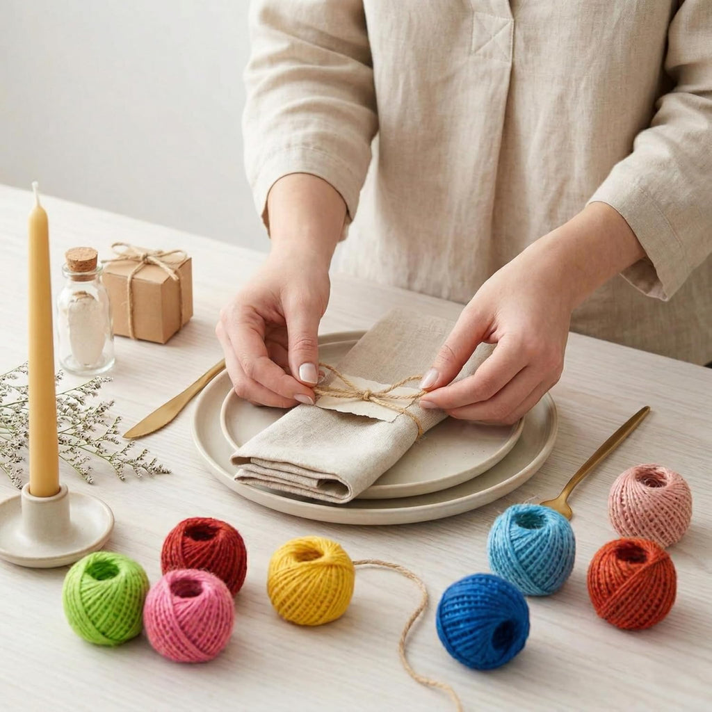 Natural 3 ply Jute Twine Rolls 1/12 in 1000 Feet