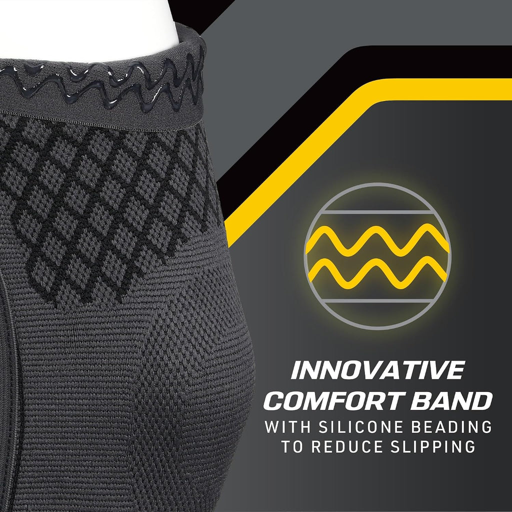 Premium Compression Knee Sleeve with Stabilizers, Removable Stabilizers, Advanced Customizable Compression Sleeve