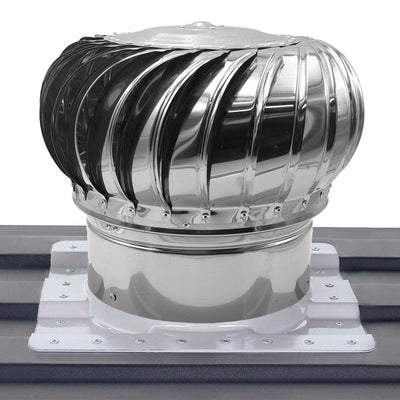 ROOF Vent System: AdaptAIR Adapter Plus Wind Turbine for Shipping Containers, Roof Ventilation System, Set of Conex