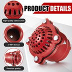 Cast Iron Foot Valve, NPT Threaded Check Valve with Strainer, 3 Inch