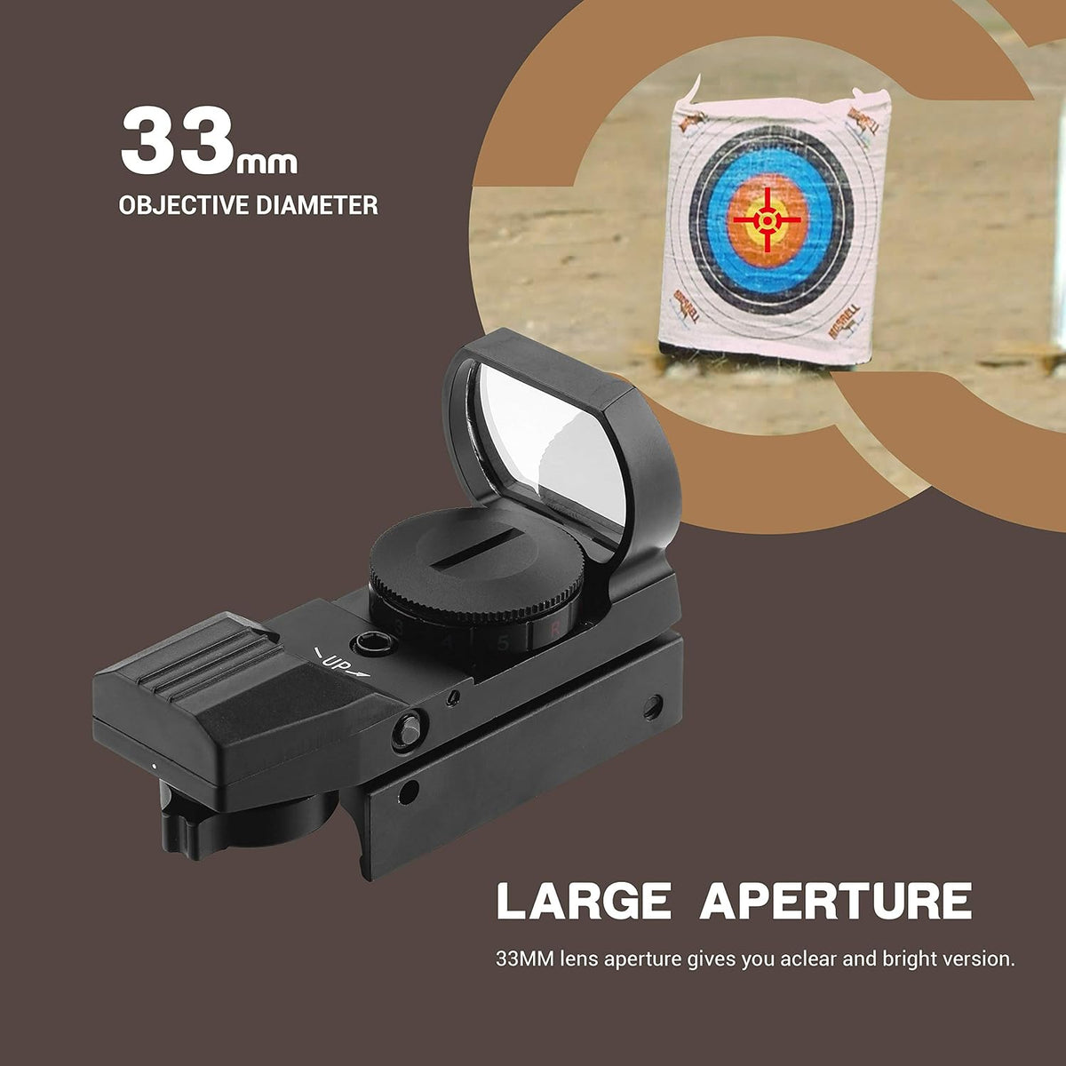 Red Green Dot Sight Reflex Sight Scope with 4 Reticles and 20/22mm Rail Mounts Waterproof Shockproof with 5