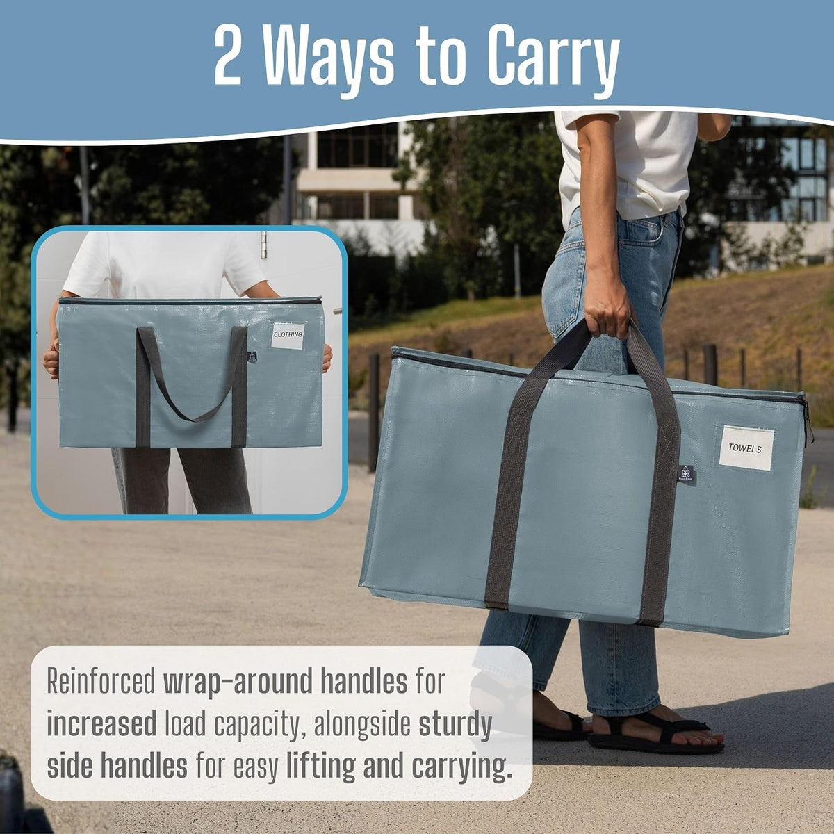 4 Pack Heavy Duty Moving Bags, Extra Large Moving Boxes Alternative