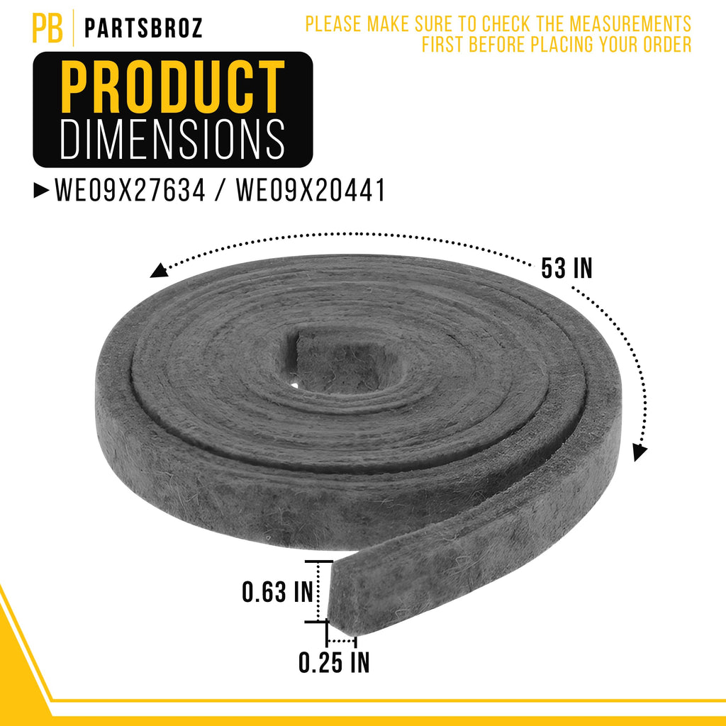 Dryer Lower Drum Felt Seal for General Electric GE GTDP280EH2WS
