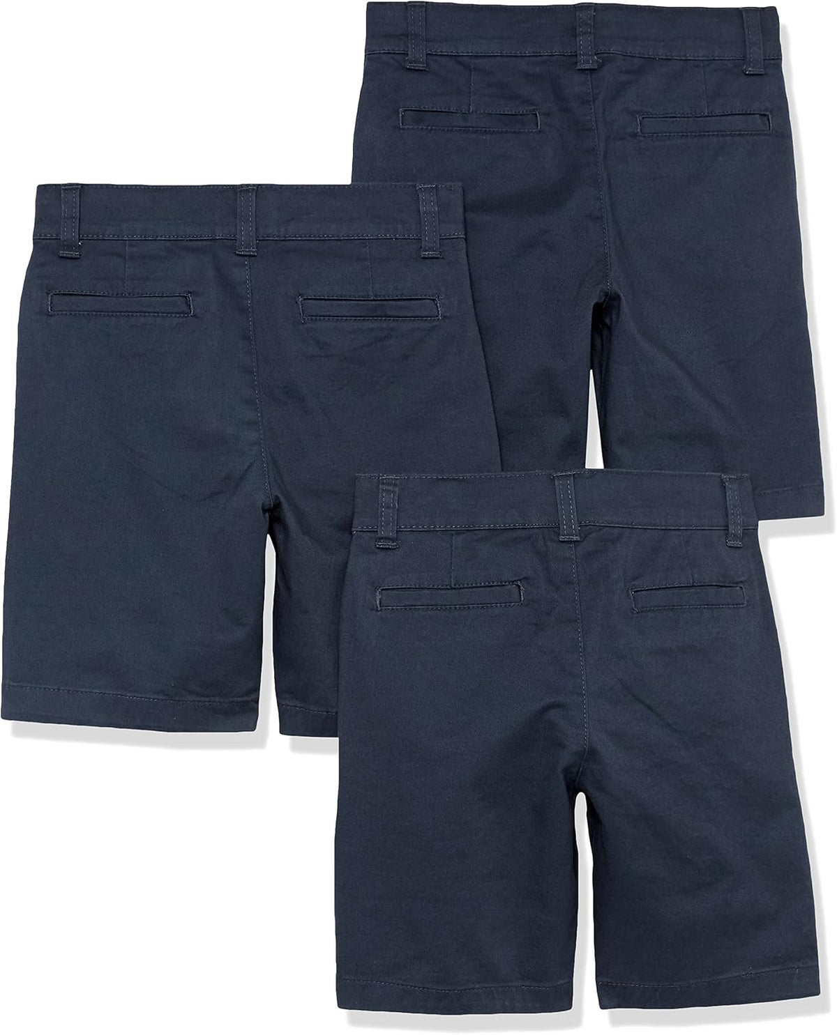 Boys and Toddlers' School Uniform Woven Flat-Front Shorts with Elastic Waist