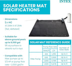 47"x47" Solar Pool Water Heater Mat for 8,000 Gallon Above Ground Swimming Pool with Hose Attachment 2 Adaptors and