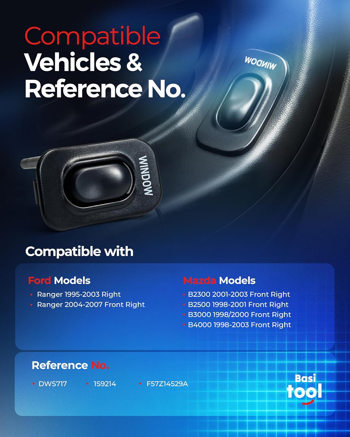Right Passenger Side Power Window Switch Fit for Ford Ranger