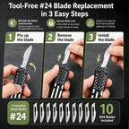 2-In-1 Safety Utility Knife Metal Snap-off blade